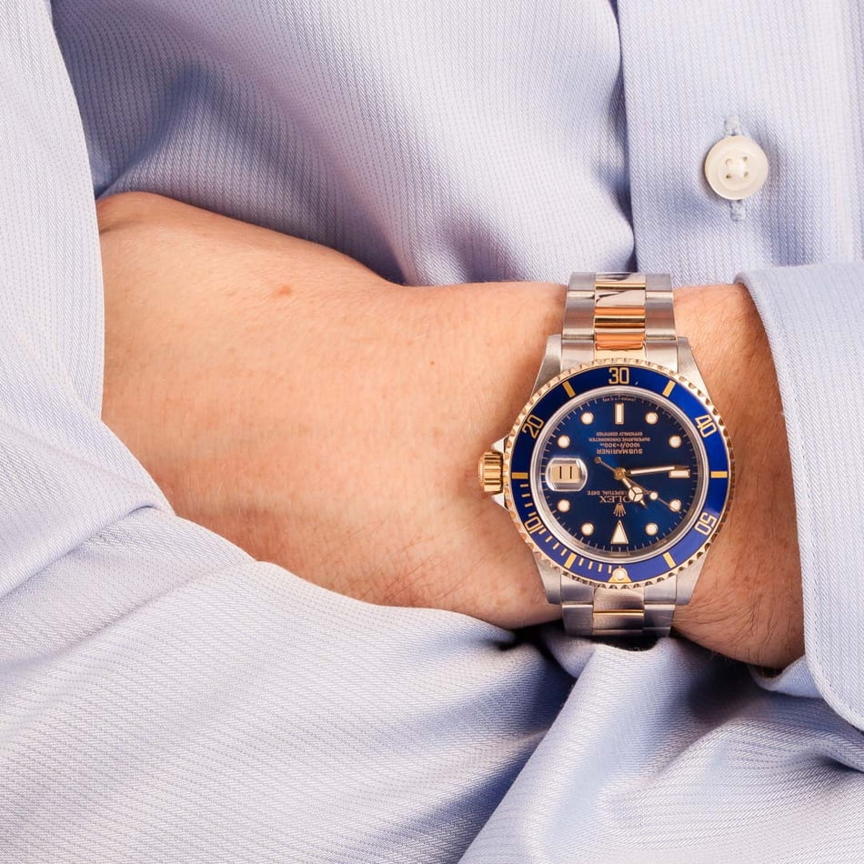 Rolex Submariner 16613 Blue Dial Two Tone