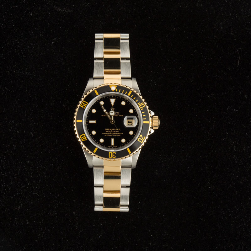 Rolex Submariner Two Tone 16613 Black Bezel