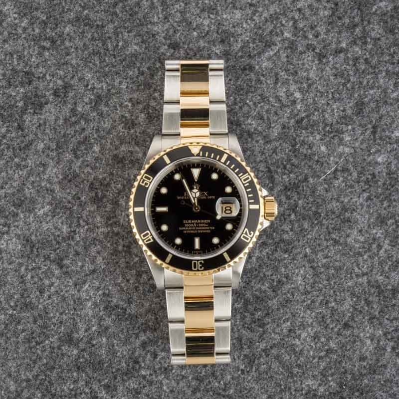 Rolex Submariner 16613 Black and Gold