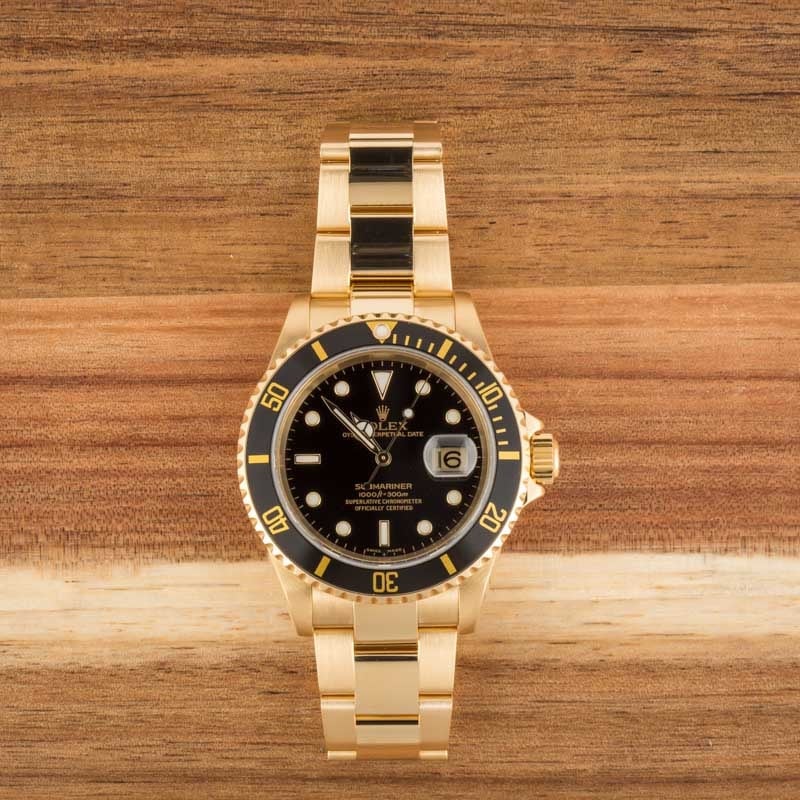 Rolex Submariner 16618 Yellow Gold