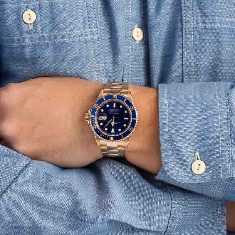 Rolex Submariner ref 16618 18k Yellow Gold