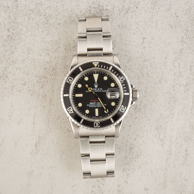 Vintage Rolex Red Submariner 1680 Feet First