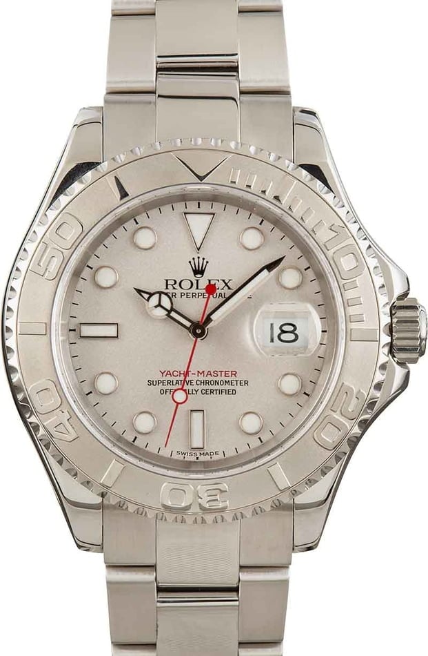 Rolex Yacht-Master 16622, 40mm, Platinum Dial, Steel, Pre-Owned