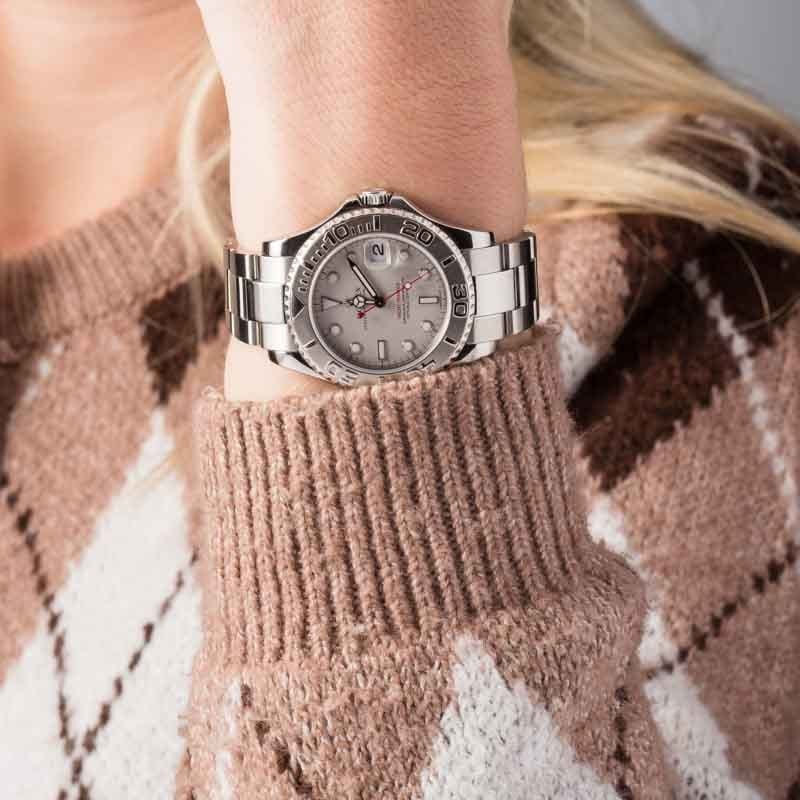 Used Rolex Yacht-Master Ref 168622 Platinum Bezel & Dial