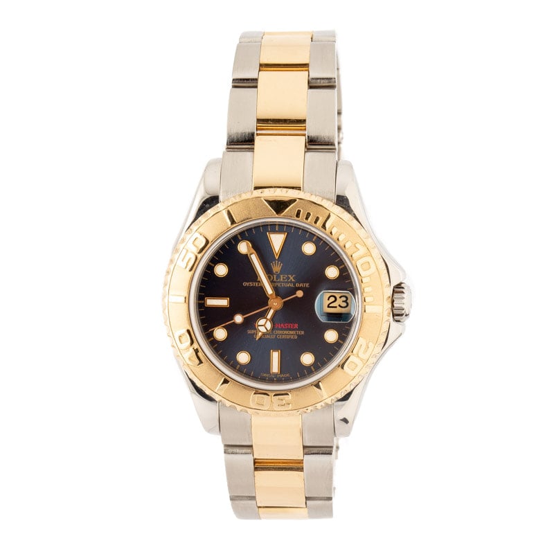 Rolex Yacht-Master 35 Blue Dial 168623 Steel & Gold