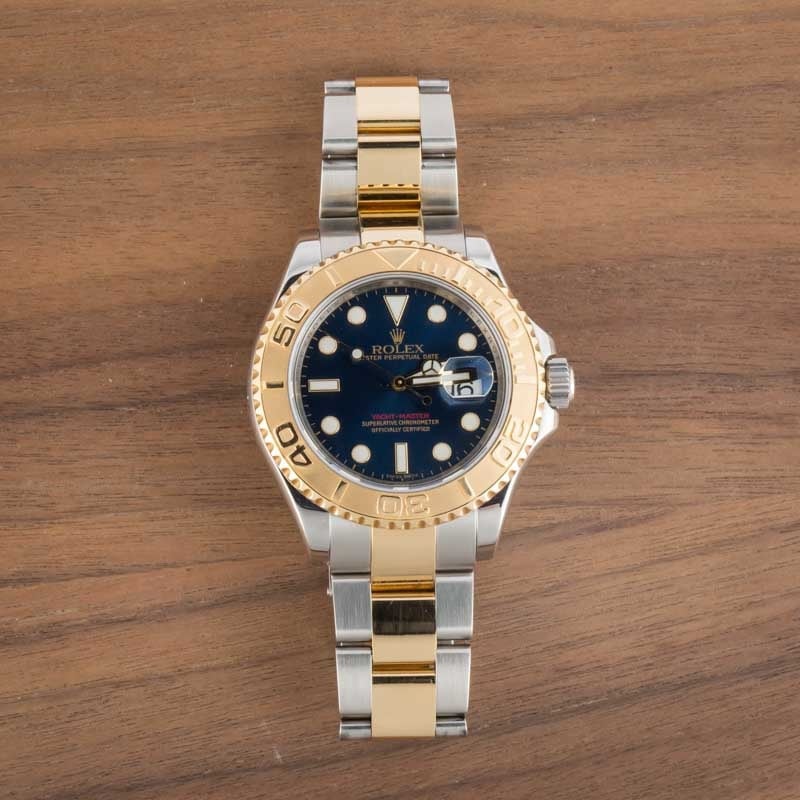 Pre-owned Rolex Yacht-Master 16623 Blue Dial