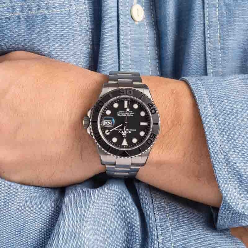 Pre-owned Rolex Yacht-Master 226627 RLX Titanium Black Dial