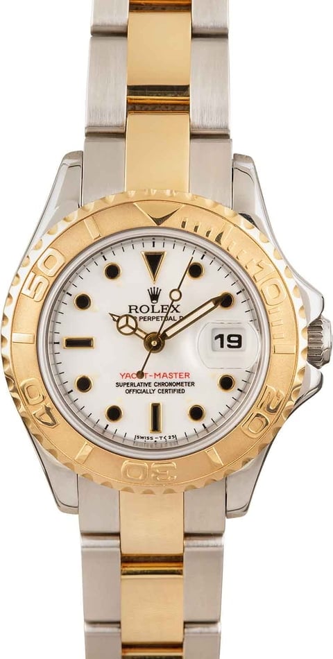 Ladies Rolex Yacht-Master 69623 White Dial