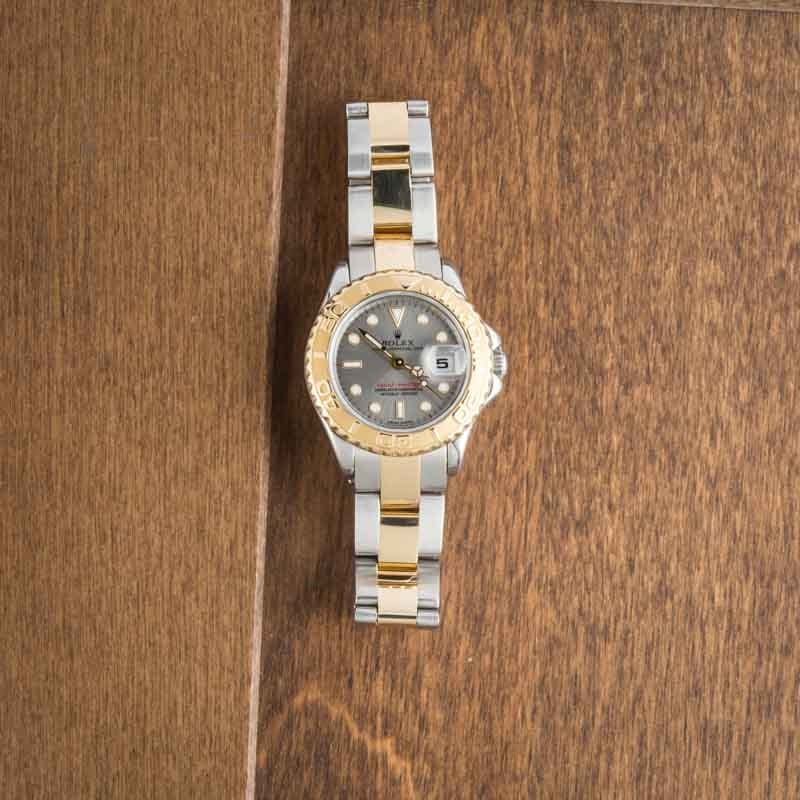 Used Ladies Rolex Yacht-Master 69623 Slate Dial