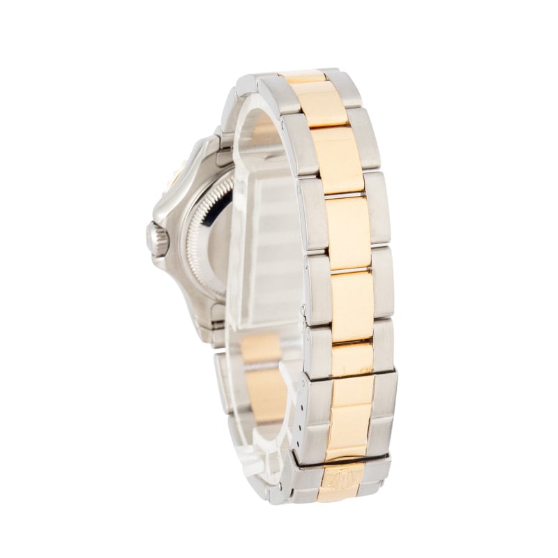 Pre-owned Rolex Yacht-Master Two Tone 69623 White Dial