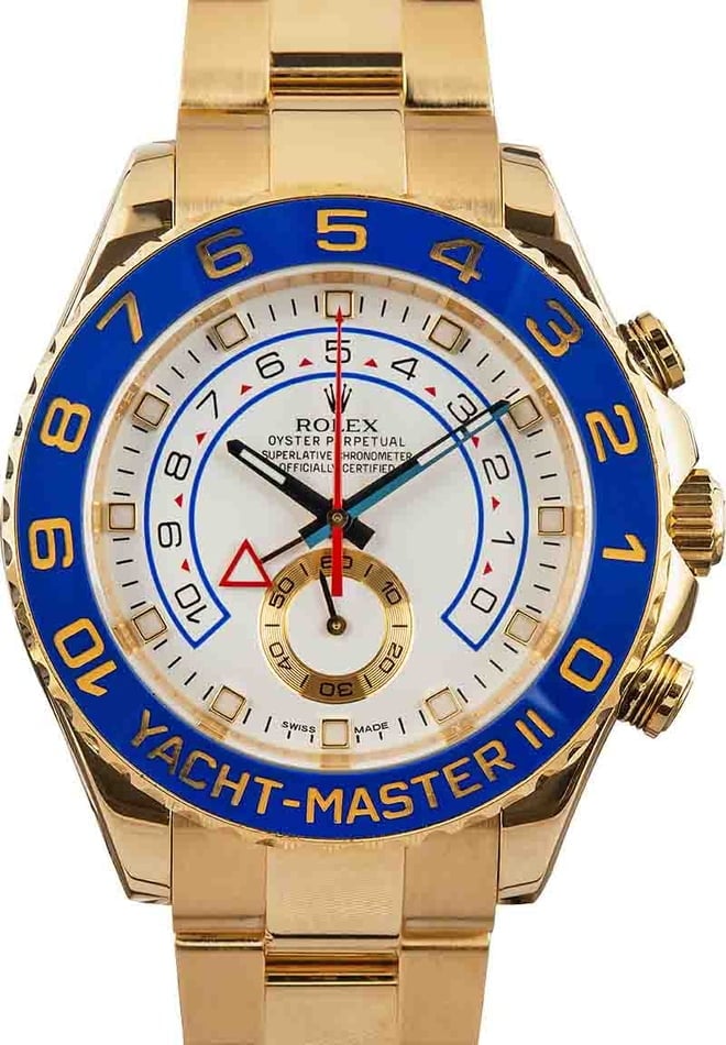 Rolex Yacht-Master II Ref 116688 Yellow Gold White Dial