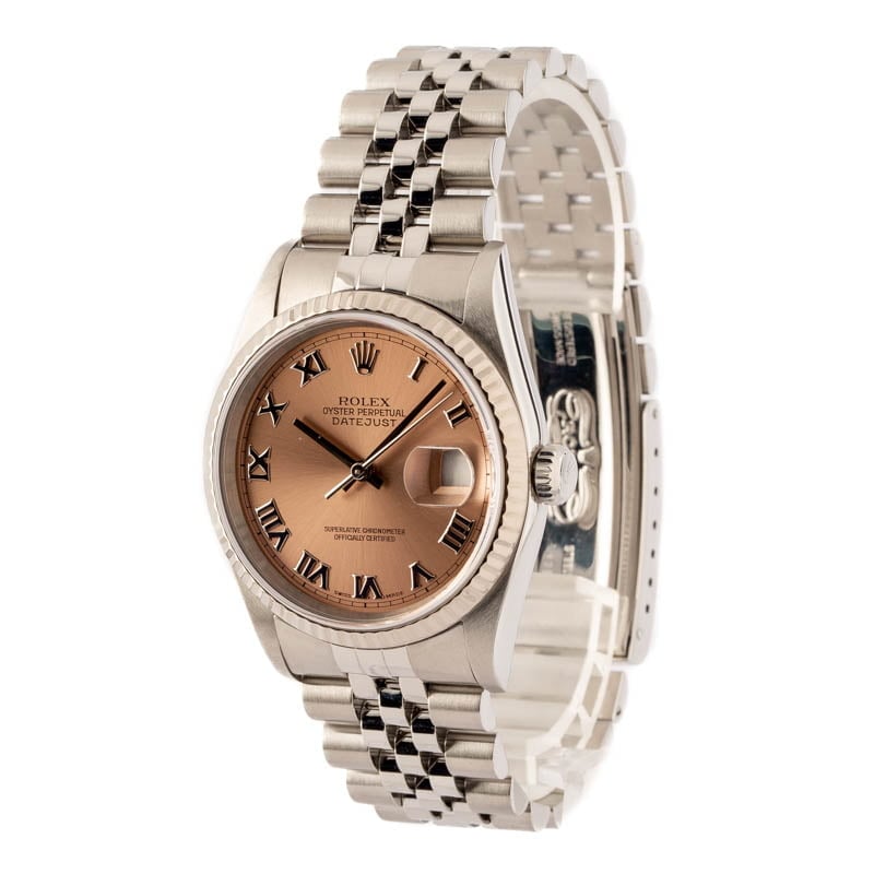 Rolex Datejust 16234 Salmon Roman Dial