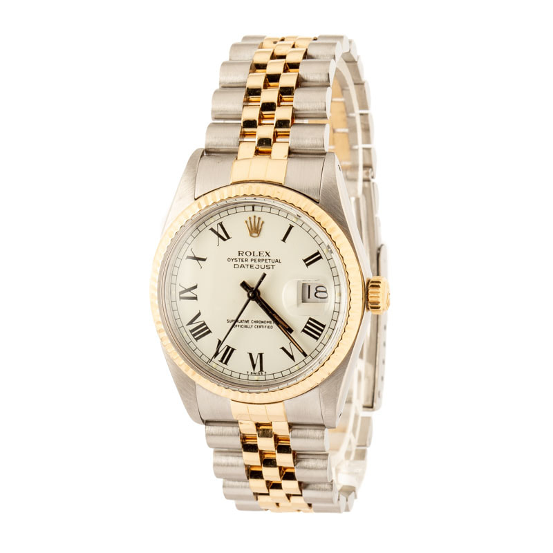 Rolex Datejust Ref 16013 White Buckley Dial