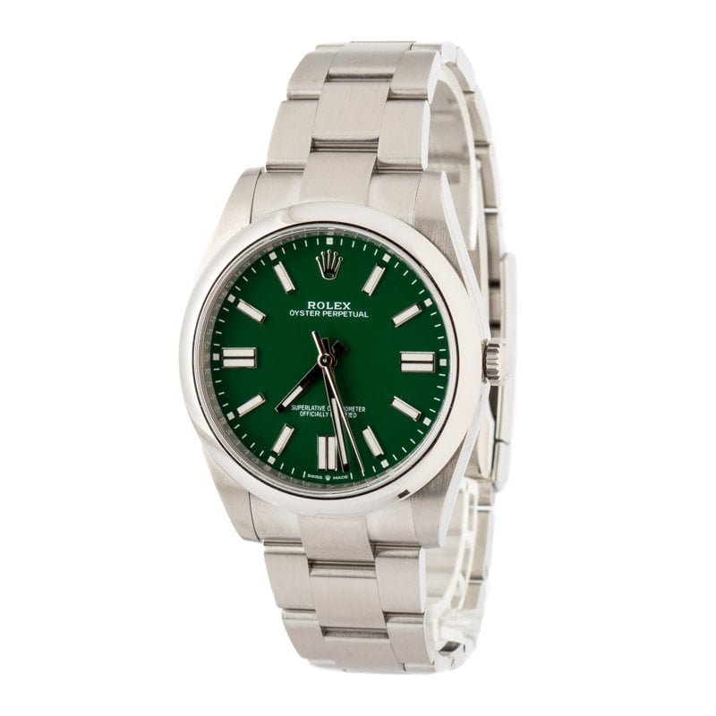 Rolex Oyster Perpetual Ref 124300 Green Dial