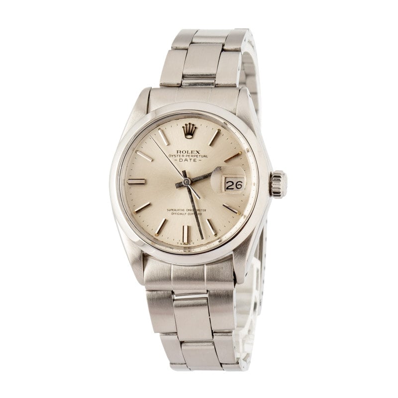 Rolex Date 1500 Silver