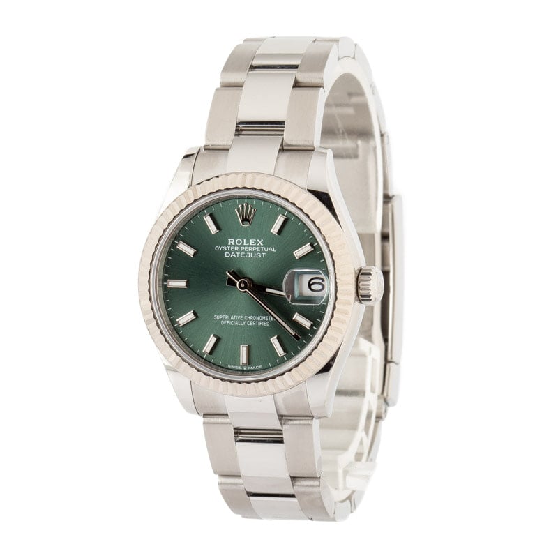 Ladies Rolex Datejust Ref 278274 Mint Green Dial