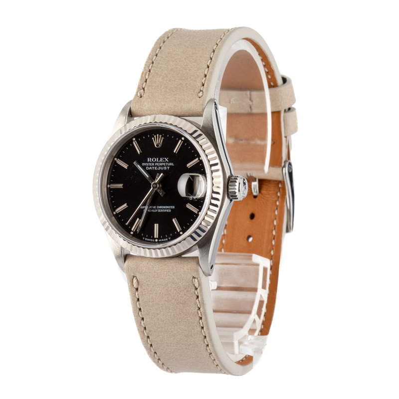 Lady Rolex Datejust 6824 Black Dial