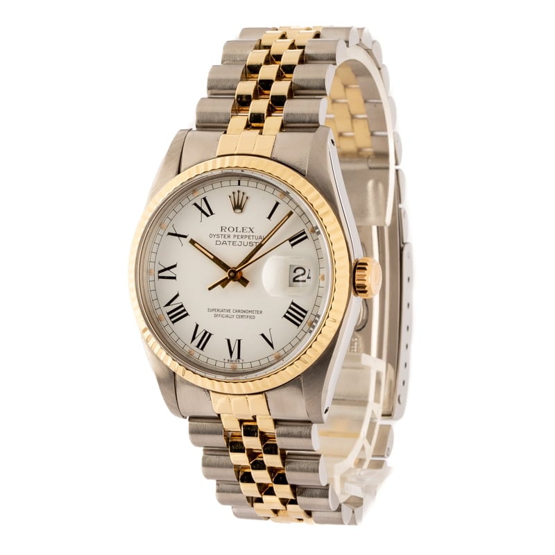 Rolex Datejust 16013 White Buckley Dial