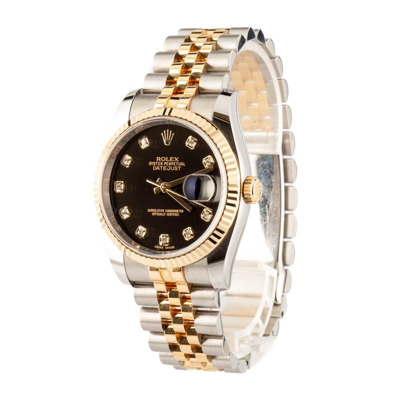 Rolex Datejust 36 Ref 116233 Black Diamond Dial