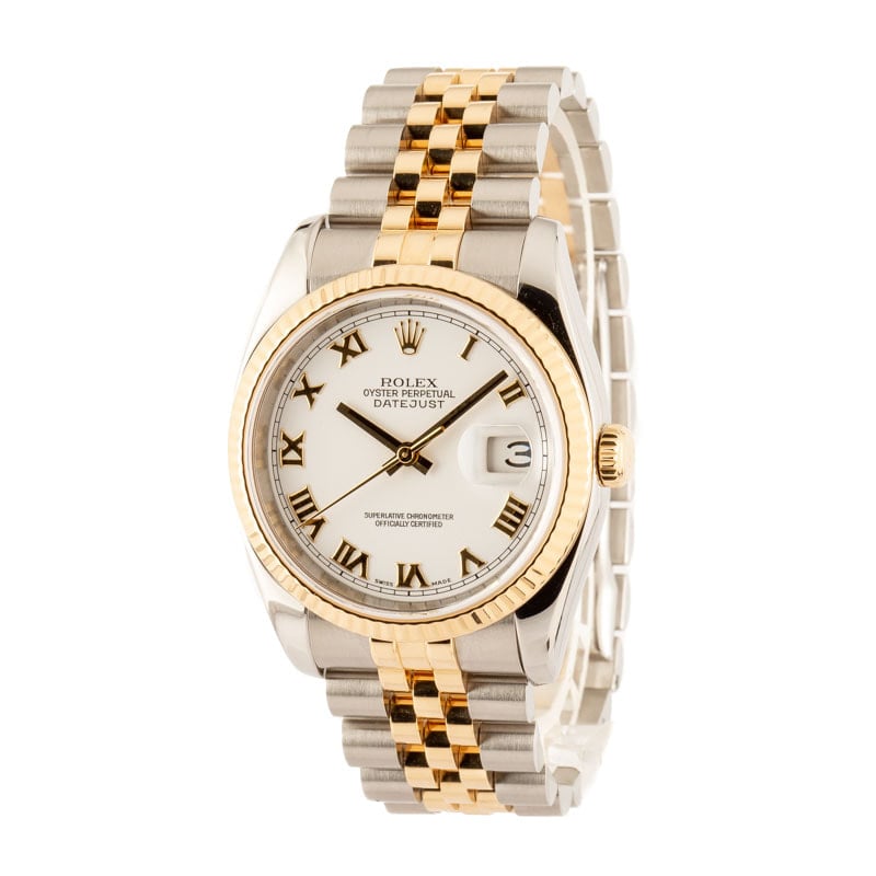 Rolex Datejust 116233 White Roman Dial