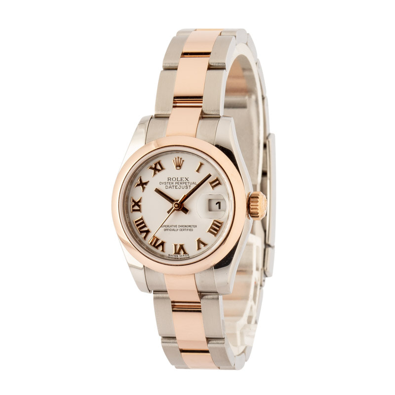 Ladies Rolex Datejust Ref 179161 White Roman Dial