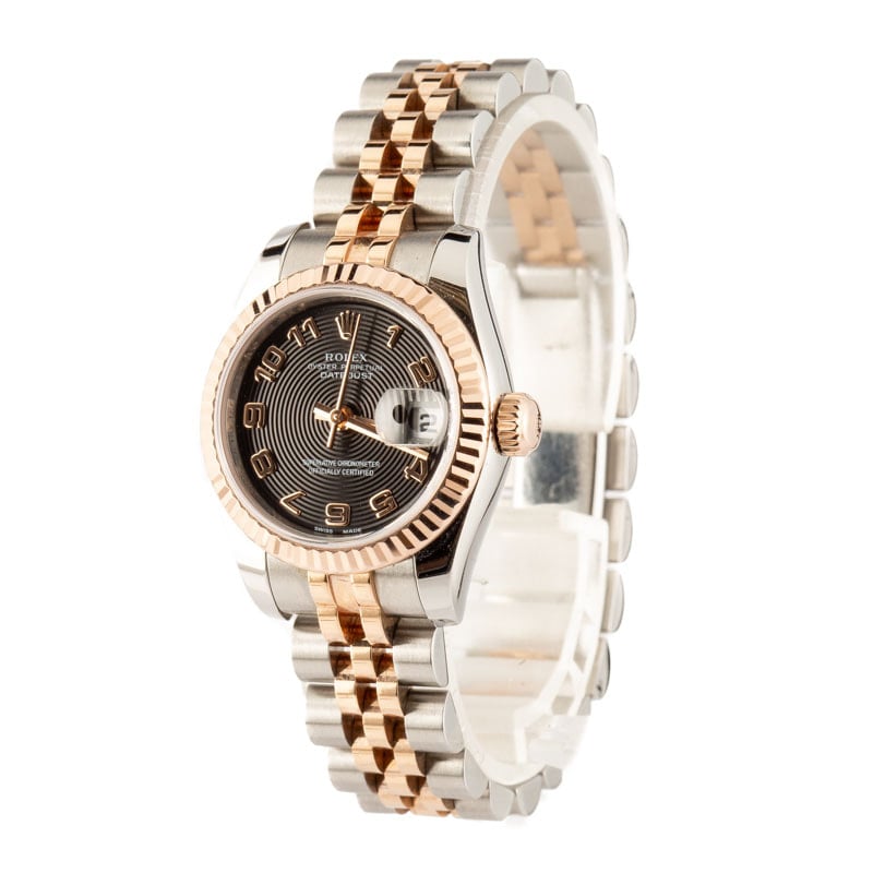 Ladies Rolex Datejust Ref 179171 Black Dial