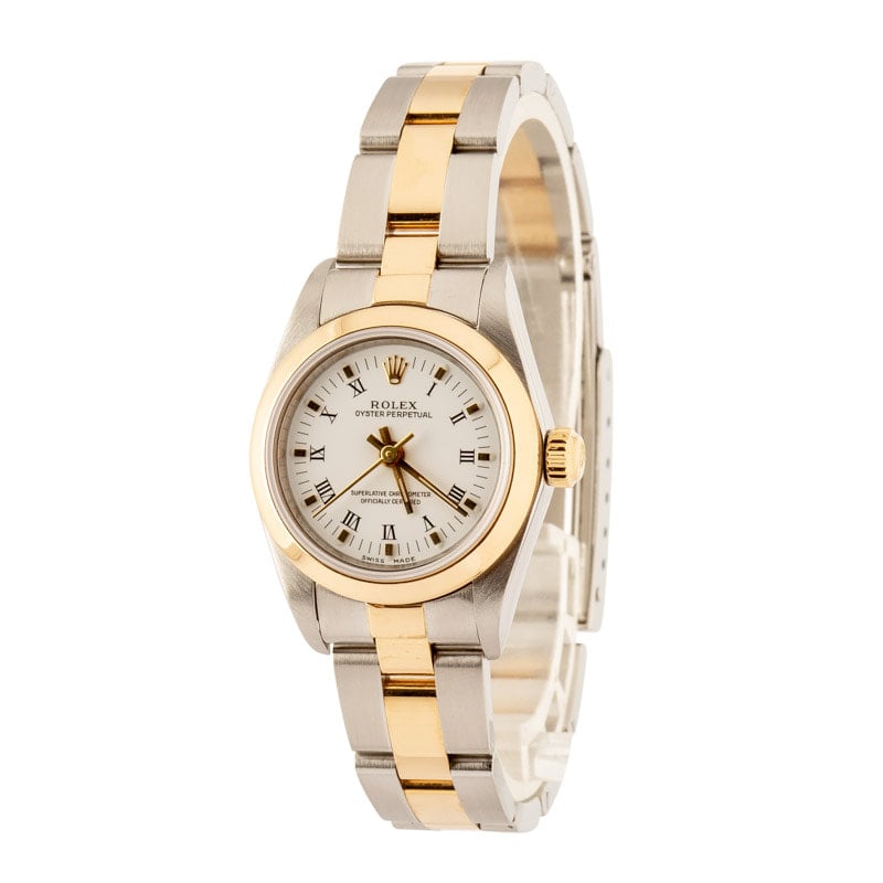 Ladies Rolex Oyster Perpetual 76183 White Dial
