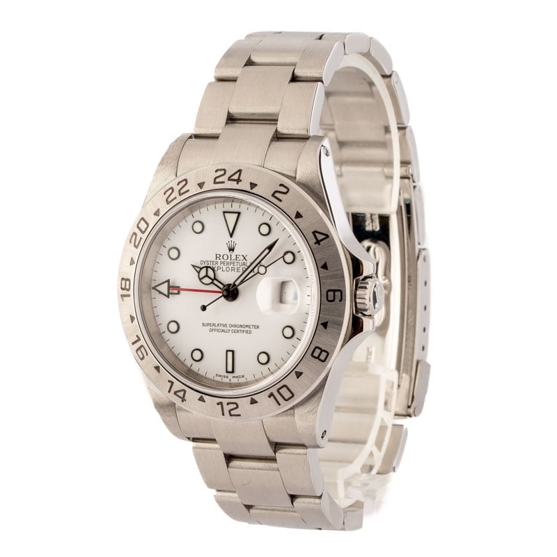 Rolex Explorer II 16570 Polar White Dial