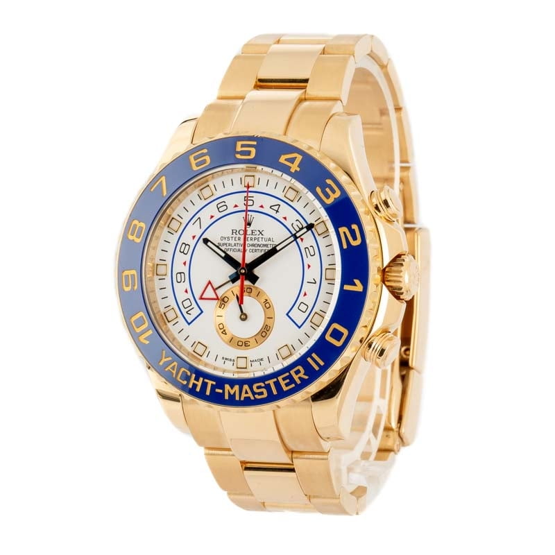 Rolex Yacht-Master II Ref 116688 Yellow Gold White Dial