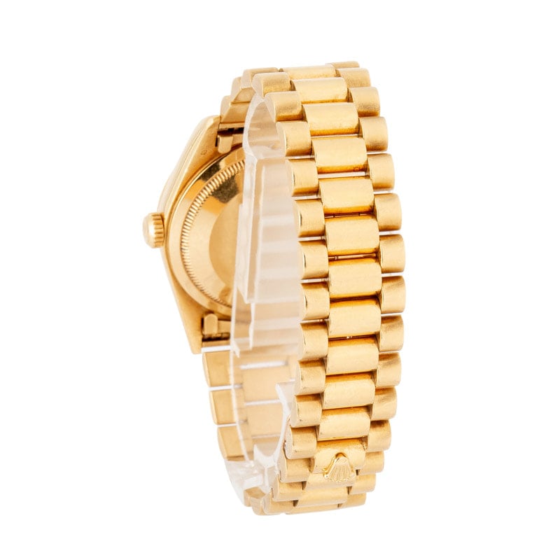 Rolex Day-Date 36 Yellow Gold 18238 Onyx Arabic Diamond Dial