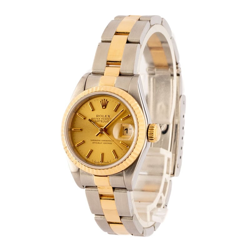 Ladies Rolex Datejust 69173 Champagne Dial