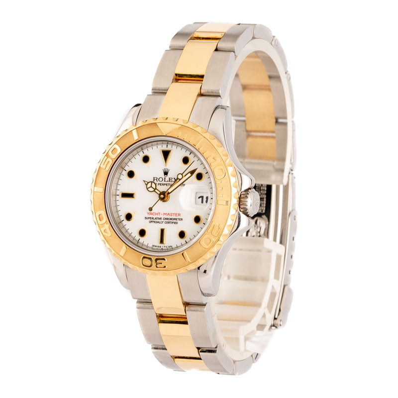 Ladies Rolex Yacht-Master 69623 White Dial