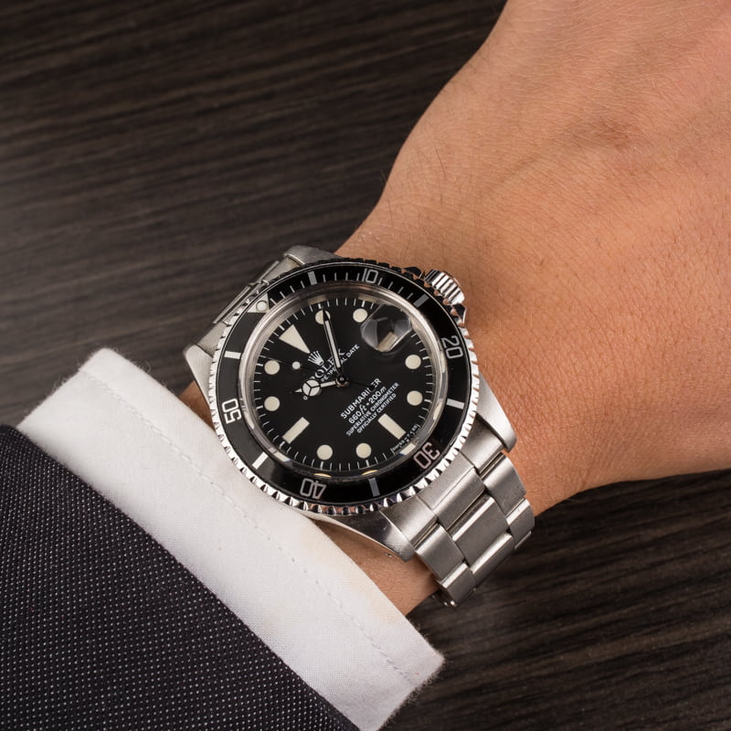 Vintage 1978 Rolex Submariner 1680 Matte Black Dial T