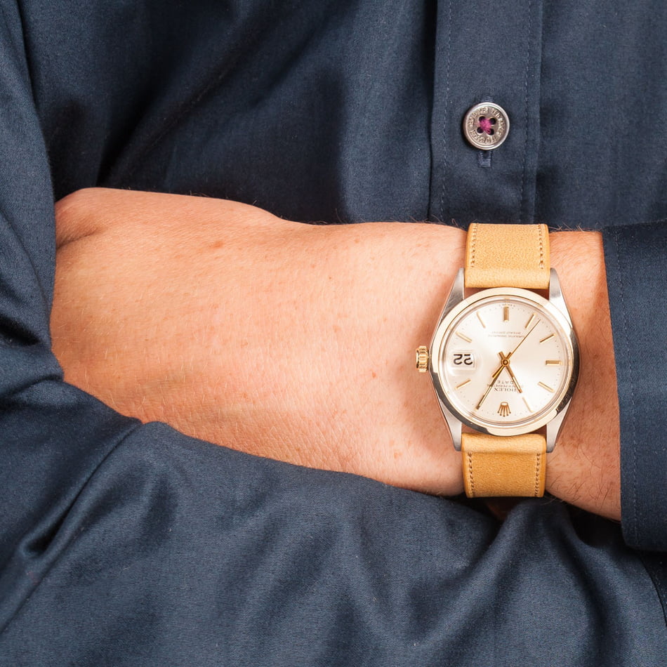 Pre-Owned Rolex Date 1500 Steel & Gold