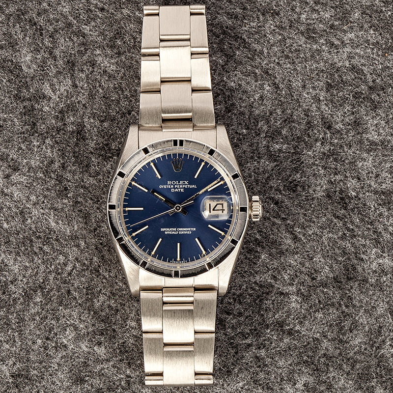 Rolex Date 1501 Blue Dial