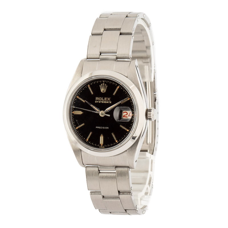 Pre-Owned Rolex Oysterdate 6494 Stainless Steel