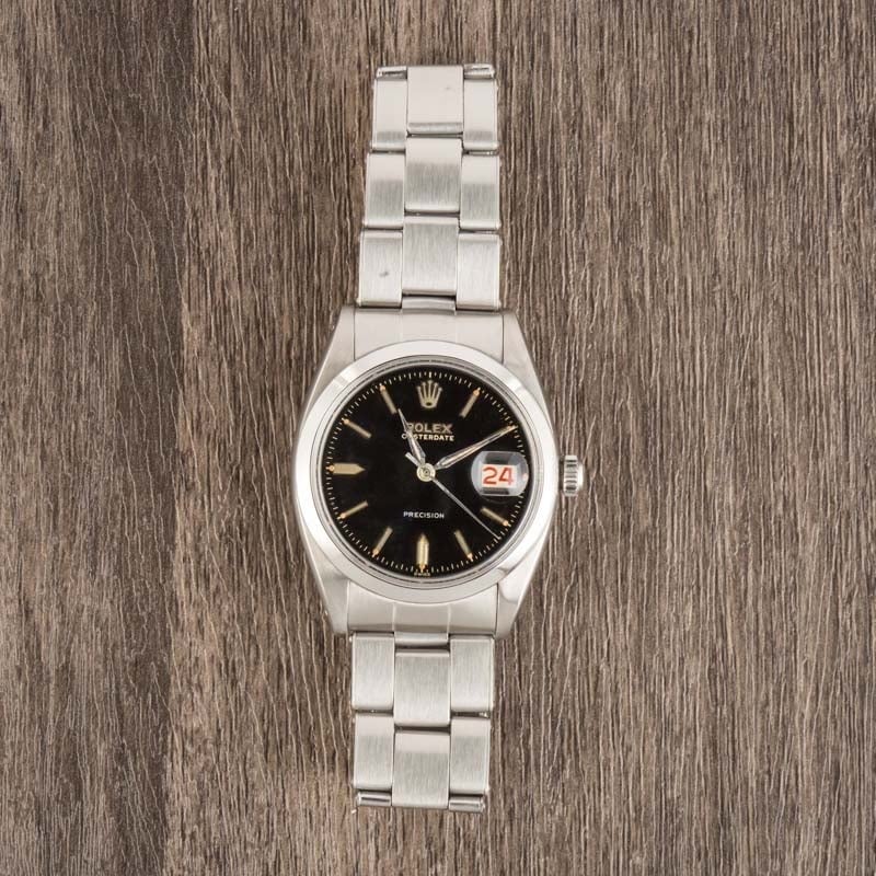 Pre-Owned Rolex Oysterdate 6494 Stainless Steel