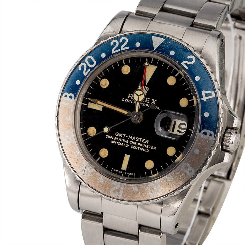 Vintage 1966 Rolex GMT-Master 1675 Faded Pepsi Bezel