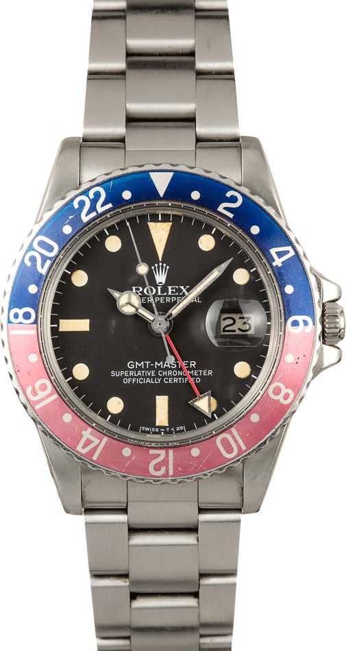 Vintage Rolex GMT-Master 1675 Faded Pepsi
