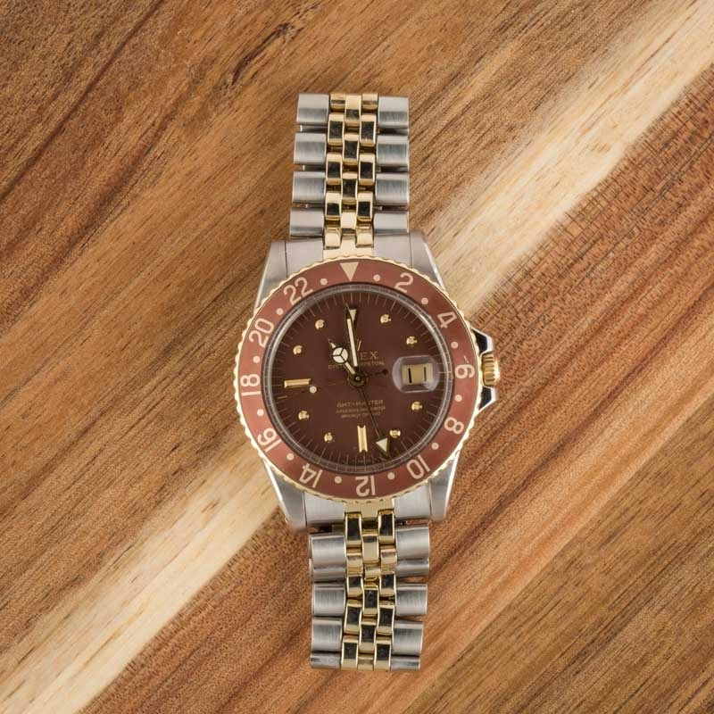 Vintage Rolex GMT-Master 1675 Two Tone Root Beer