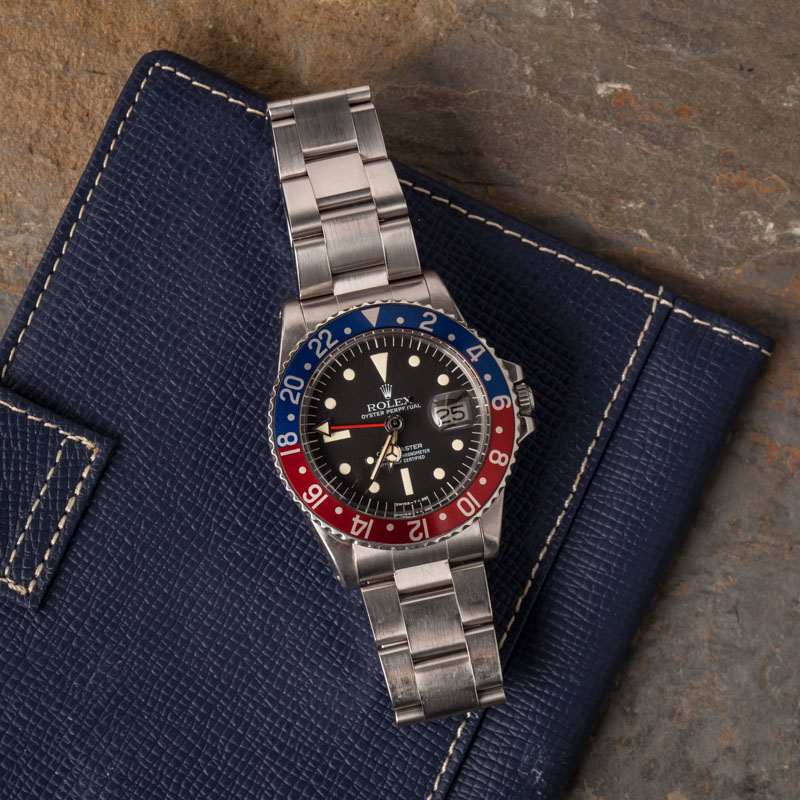 Vintage Rolex GMT-Master 1675 Stainless Steel Oyster