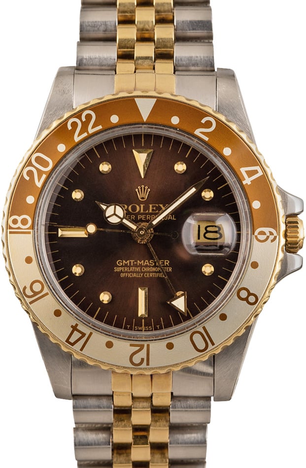 Vintage Rolex GMT-Master 1675 Steel & Gold Root Beer