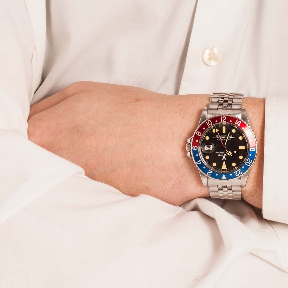 Vintage Rolex Pepsi GMT-Master 16750 Transitional