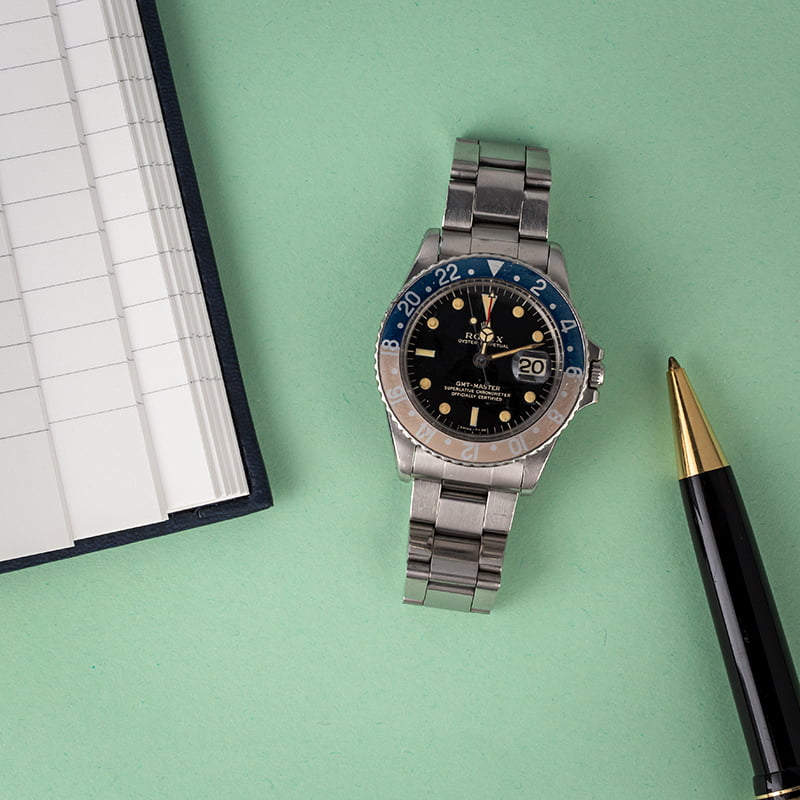 Vintage 1966 Rolex GMT-Master 1675 Faded Pepsi Bezel