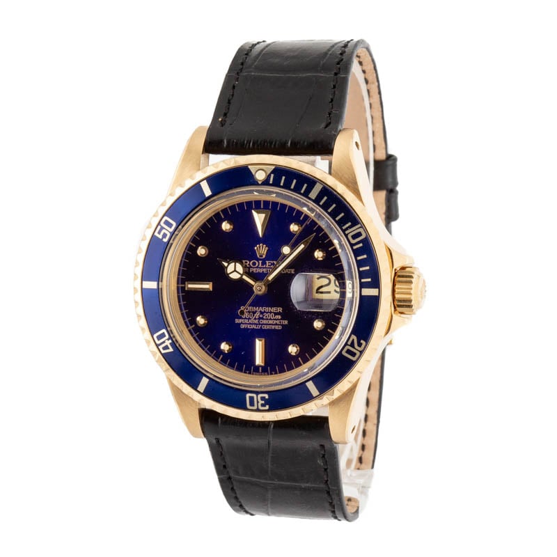 Vintage Rolex Submariner Ref 1680 Blue Dial