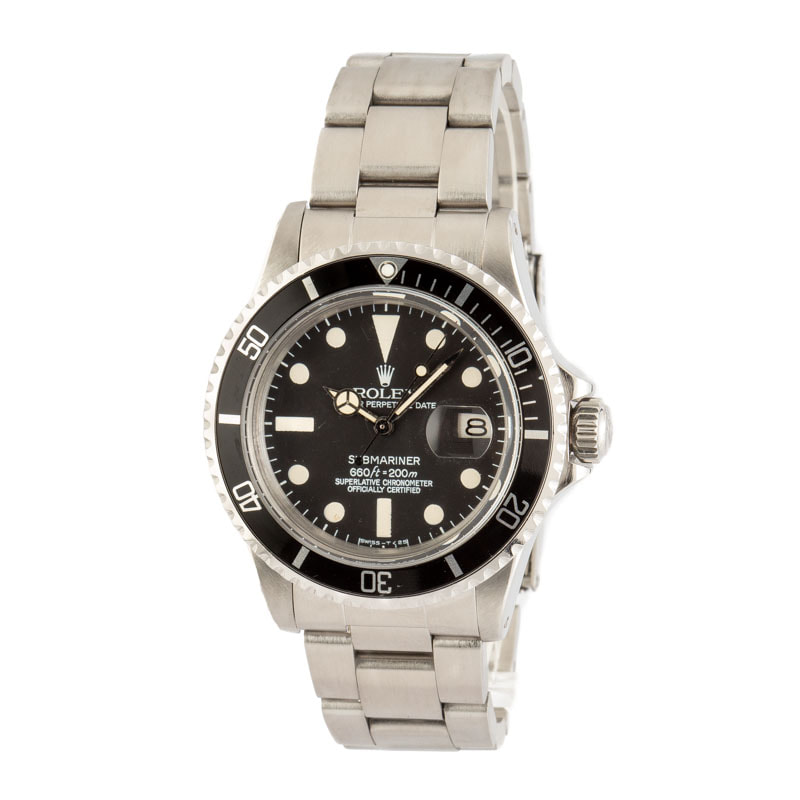 Vintage 1975 Rolex Submariner 1680 Black Tritium Dial