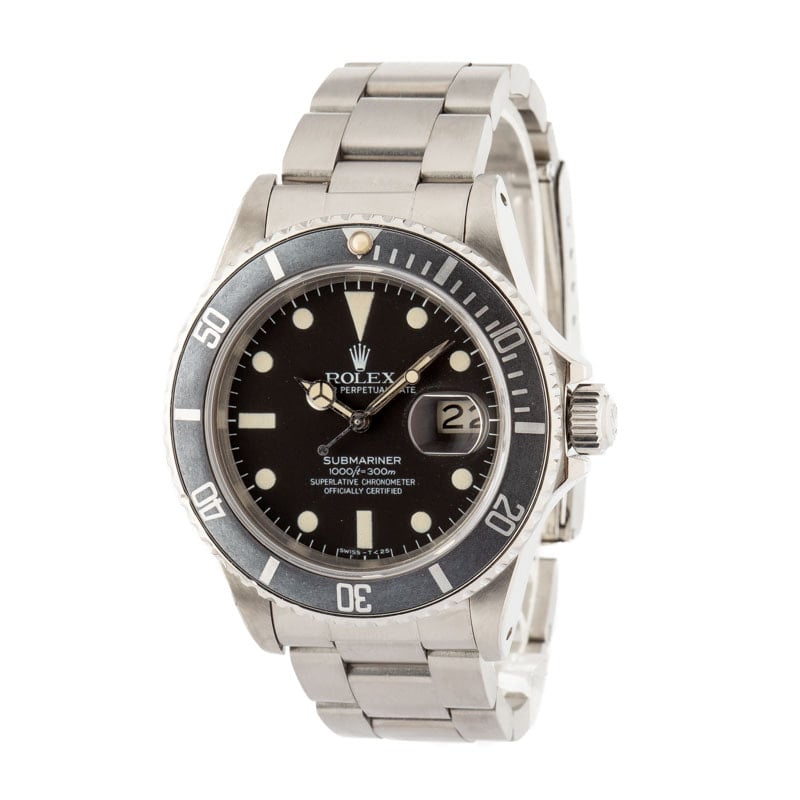 Vintage Rolex Submariner ref 16800 Steel Oyster