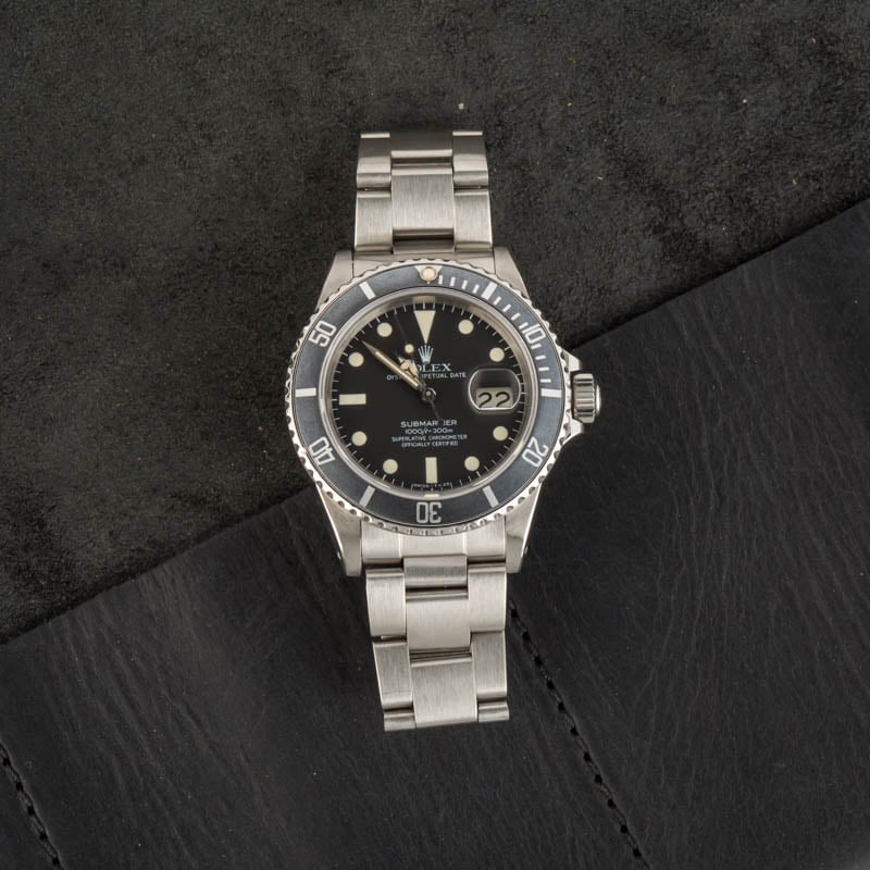 Vintage Rolex Submariner ref 16800 Steel Oyster