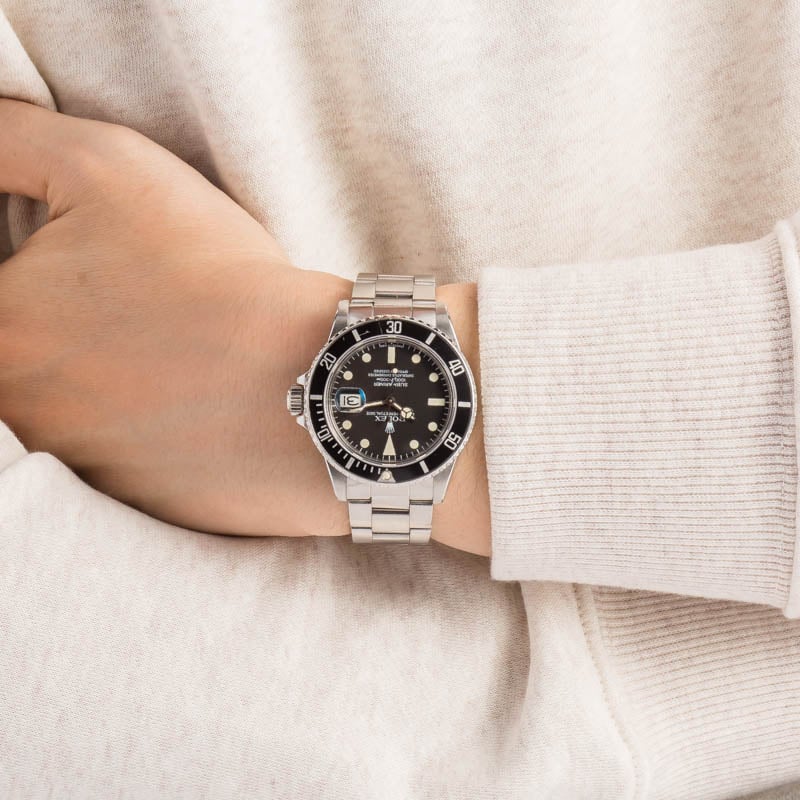 Vintage 1984 Rolex Submariner 16800 Matte Black Dial