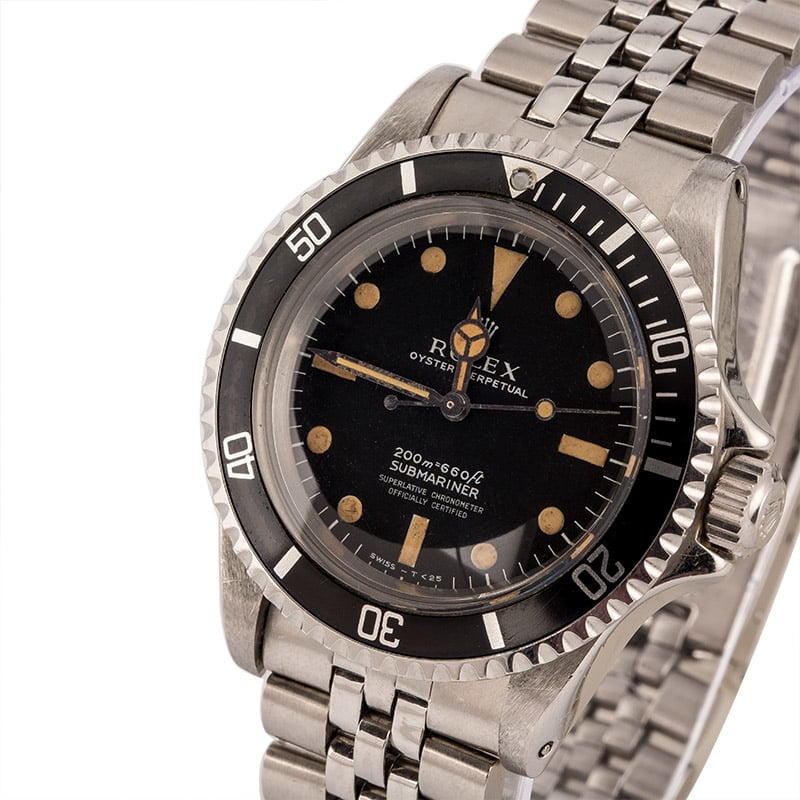 Vintage 1968 Rolex Submariner 5512 Four Line Matte Dial t